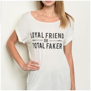 Loyal Friend Ivory Graphic Tee Various Sizes